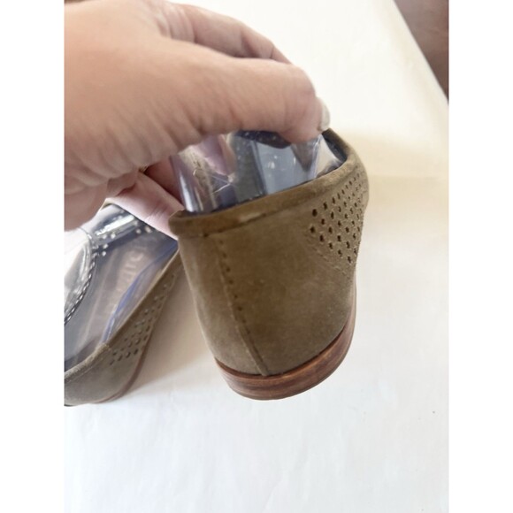 Pedro Garcia Yara flat loafer perforated shoe taupe brown suede 39.5 9 Mint $499 - Picture 11 of 12
